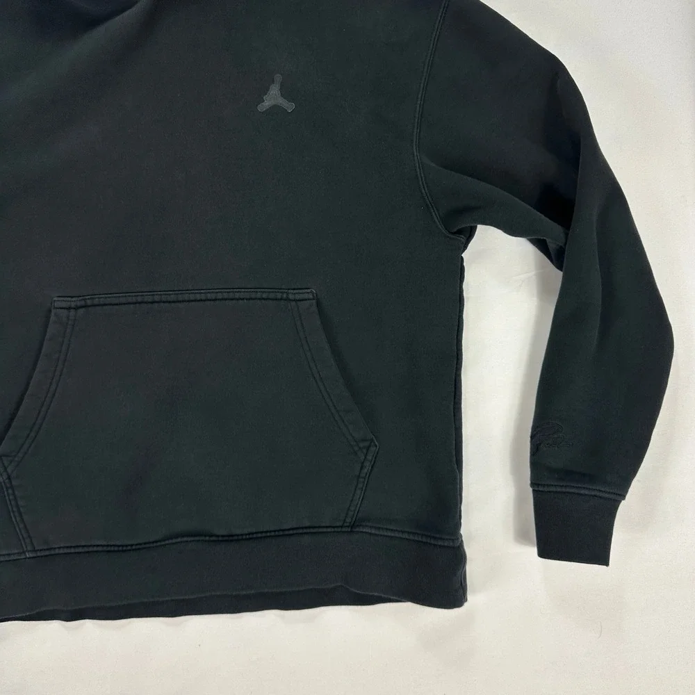 Jordan Hoodie Black Pullover Fleece Small Jumpman Logo Streetwear Mens M‎
